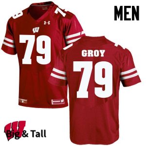 Men's Wisconsin Badgers NCAA #79 Ryan Groy Red Authentic Under Armour Big & Tall Stitched College Football Jersey EH31X34ON